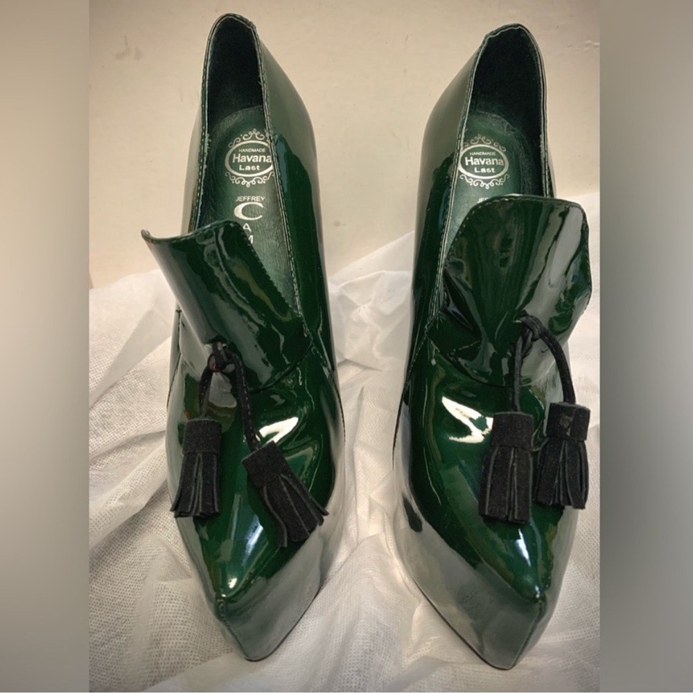Rare Vintage Jeffrey Campbell Green Platform Heels. Statement Footwear!!! - Picture 3 of 8